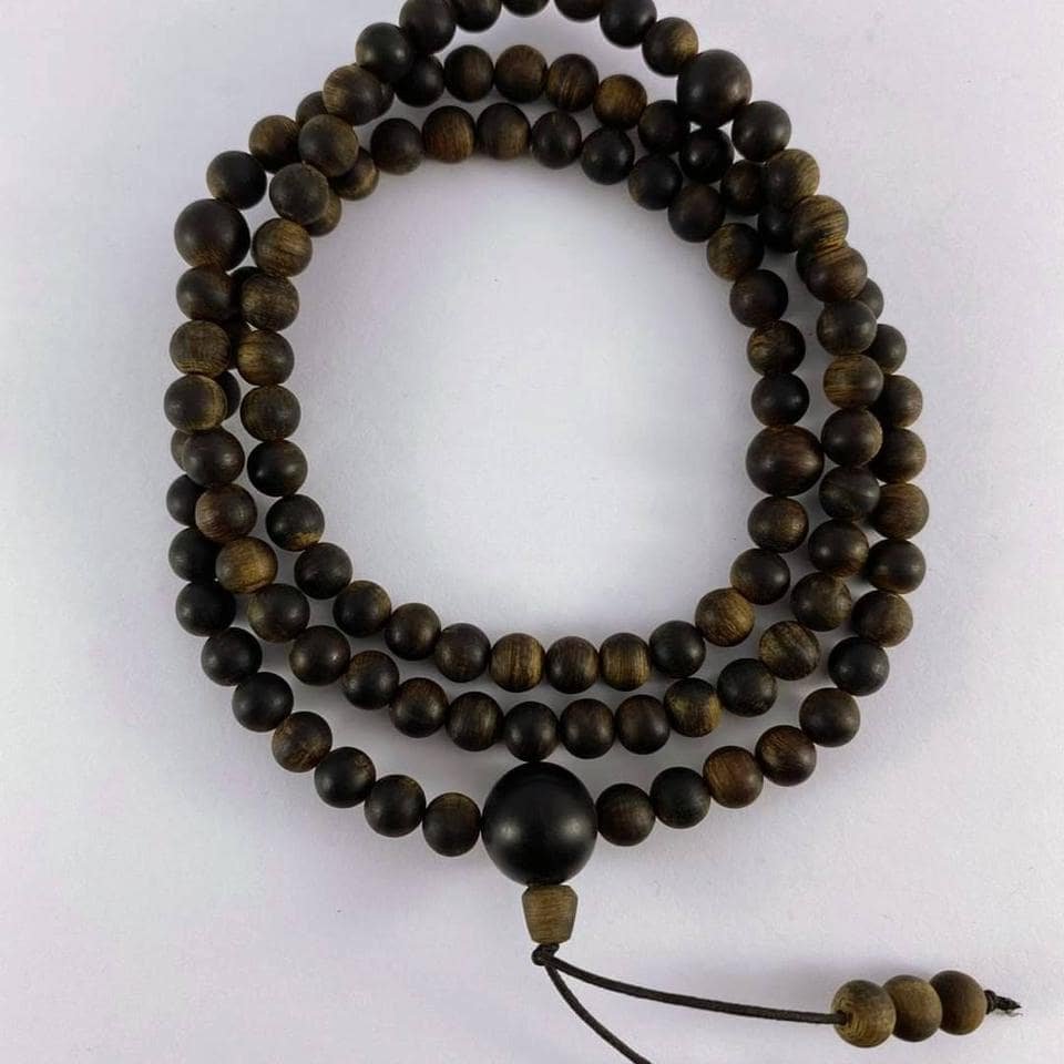 Wild Tiger Tarakan Agarwood Mala | 108 Beads (6mm)